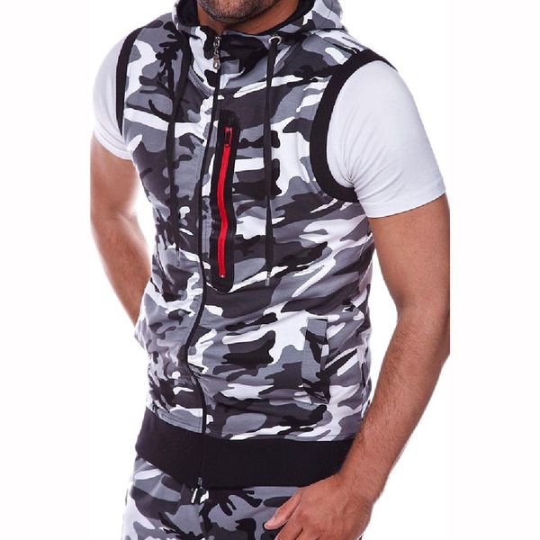 men casual camouflage sleeveless zipper hoodies jacket waistcoat hooded coat new, Black;white
men casual camouflage sleeveless zipper hoodies jacket waistcoat hooded coat new, Black;white