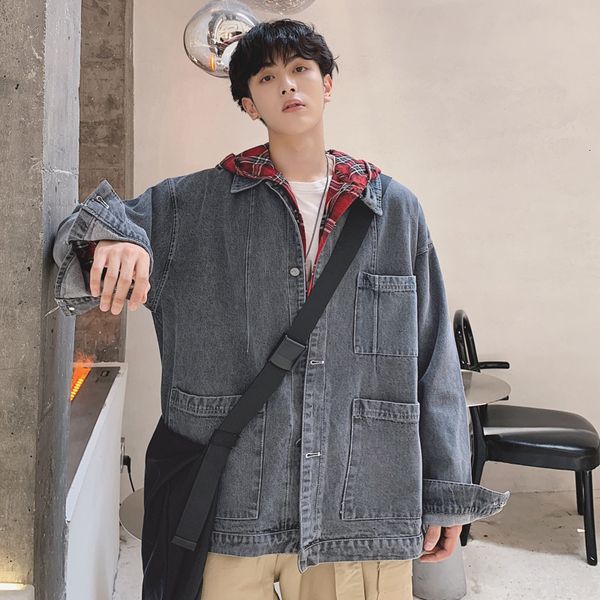 autumn new denim jacket men fashion washed solid color casual multi-pocket denim jacket street wild hip-hop loose bomber, Black;brown
autumn new denim jacket men fashion washed solid color casual multi-pocket denim jacket street wild hip-hop loose bomber, Black;brown