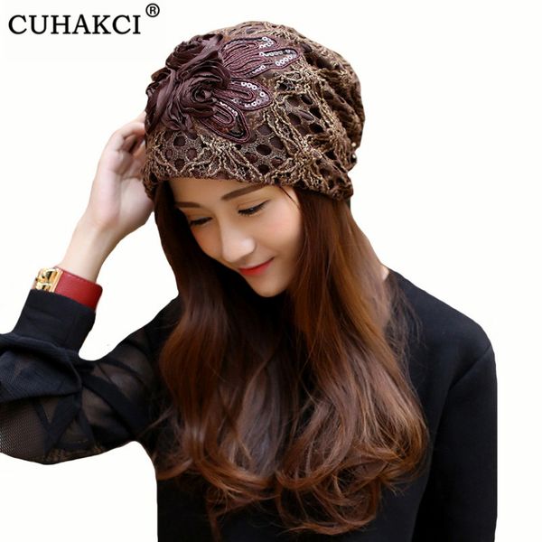 cuhakci new cap women autumn winter beanies woman hat lace floral skullies outdoor sport hats for womens hollow gorros bonnet, Blue;gray
cuhakci new cap women autumn winter beanies woman hat lace floral skullies outdoor sport hats for womens hollow gorros bonnet, Blue;gray