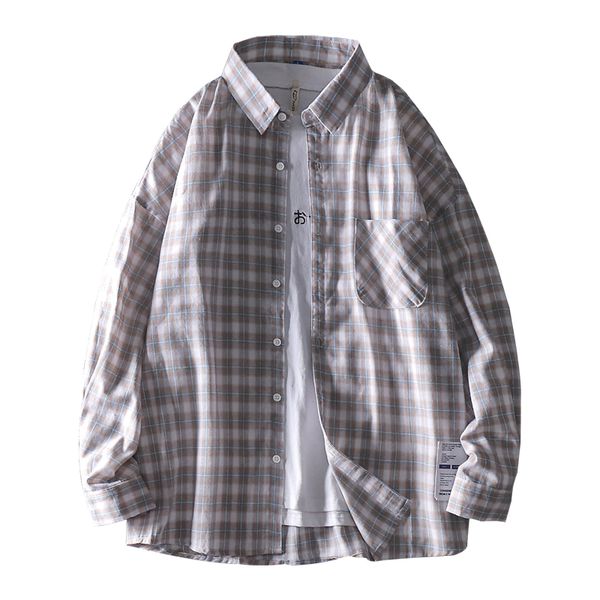 korea ins print plaid shirt male street hip hop long sleeve shirt male coat casual men long sleeve cotton plaid 50cs, White;black
korea ins print plaid shirt male street hip hop long sleeve shirt male coat casual men long sleeve cotton plaid 50cs, White;black