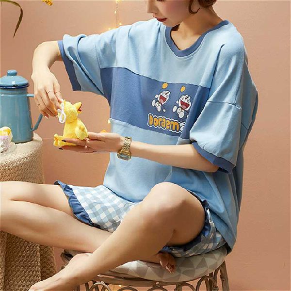 colenfaish women's cotton pajamas fashion ladies summer thin five-cent sleeve cute jingle cats printing sweet women sleepwear, Black;red
colenfaish women's cotton pajamas fashion ladies summer thin five-cent sleeve cute jingle cats printing sweet women sleepwear, Black;red