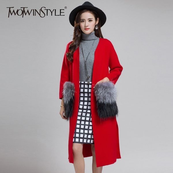 twotwinstyle 2019 spring autumn coat female patchwork faux fur pocket loose oversize outwear woman coats clothes fashion new, Black
twotwinstyle 2019 spring autumn coat female patchwork faux fur pocket loose oversize outwear woman coats clothes fashion new, Black
