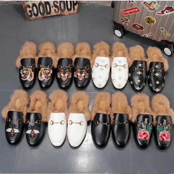2019Classic men's slippers with authentic soft cowhide Designer Luxury Brand Male and Female Hair Slippers Embroidered women's woo
2019Classic men's slippers with authentic soft cowhide Designer Luxury Brand Male and Female Hair Slippers Embroidered women's woo