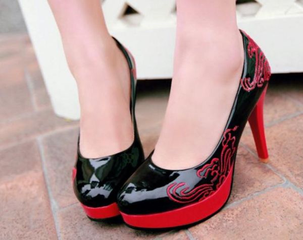 women's shoes in spring and autumn high fine heel round head waterproof table@305, Black
women's shoes in spring and autumn high fine heel round head waterproof table@305, Black