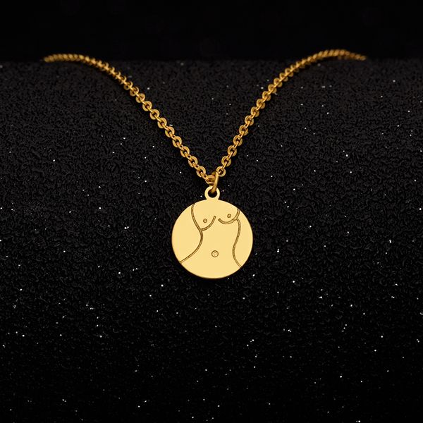 minimalism female body necklace stainless steel simple disk pendant boobs breast necklace friend gifts collier femme 2020, Silver
minimalism female body necklace stainless steel simple disk pendant boobs breast necklace friend gifts collier femme 2020, Silver