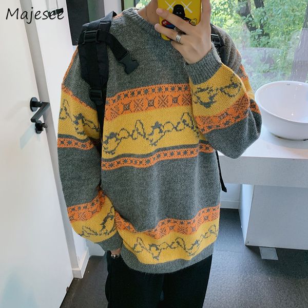 men sweaters pullovers printed o-neck plus size 2xl daily outwear trendy retro mens students all-match korean style harajuku, White;black
men sweaters pullovers printed o-neck plus size 2xl daily outwear trendy retro mens students all-match korean style harajuku, White;black