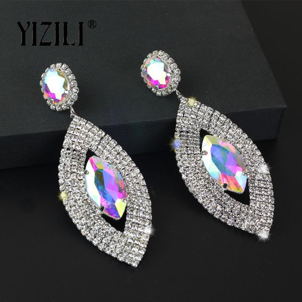 yizili silver color ab rhinestone crystal long tassel earrings for women big drop dangle wedding bridal big earrings jewelrye081, Golden
yizili silver color ab rhinestone crystal long tassel earrings for women big drop dangle wedding bridal big earrings jewelrye081, Golden