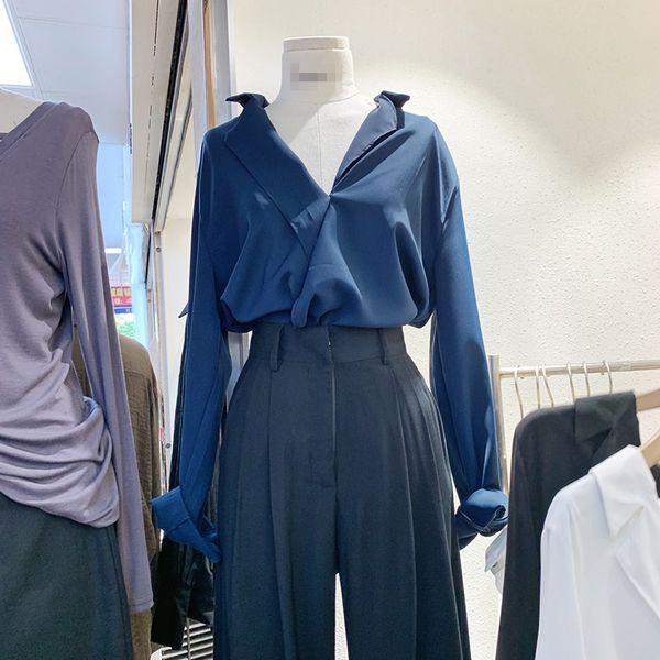 2019 new autumn brief women shirts full sleeve loose chiffon v-neck early net hedge colour port taste blouse shirt blue 9249, White
2019 new autumn brief women shirts full sleeve loose chiffon v-neck early net hedge colour port taste blouse shirt blue 9249, White