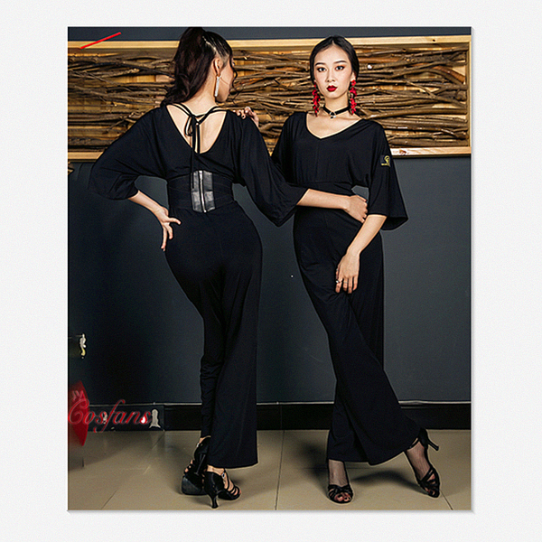 latin dance dress adults black loose wide legged jumpsuit ladies rumba tango salsa samba cha cha ballroom practice dance cothes, Black;red
latin dance dress adults black loose wide legged jumpsuit ladies rumba tango salsa samba cha cha ballroom practice dance cothes, Black;red