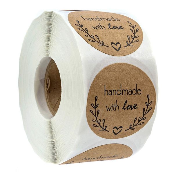 1 inch round natural kraft olive branch handmade with love stickers / 500 labels per roll
1 inch round natural kraft olive branch handmade with love stickers / 500 labels per roll