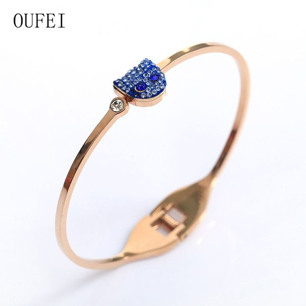 oufei stainless steel bracelet for women crystal bracelet blue imp bangle fashion jewelry rose gold girl gift wholesale, Black
oufei stainless steel bracelet for women crystal bracelet blue imp bangle fashion jewelry rose gold girl gift wholesale, Black