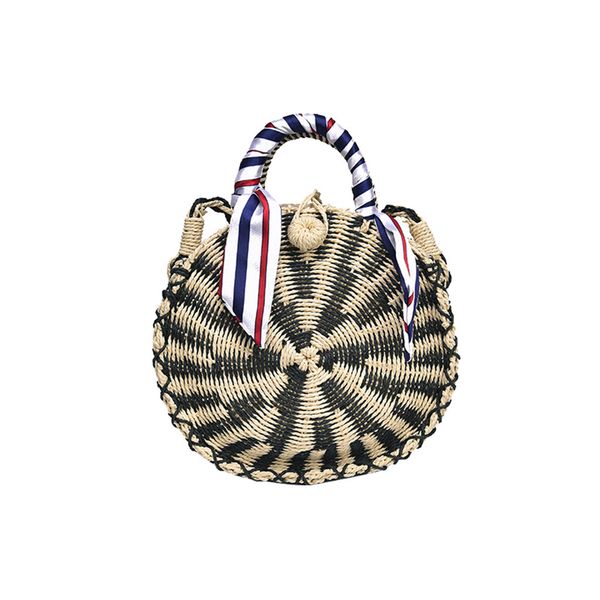 straw yellow black handbag with blue red ribbon handle round women wild messenger bag fashion one-shoulder small square bag
straw yellow black handbag with blue red ribbon handle round women wild messenger bag fashion one-shoulder small square bag