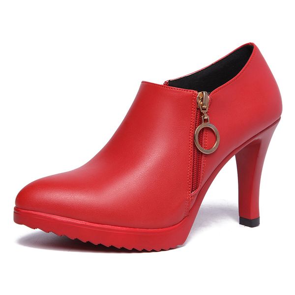 new fashion pointed single shoes large size high heel stiletto red wedding shoes model cheongsam show shoes women, Black
new fashion pointed single shoes large size high heel stiletto red wedding shoes model cheongsam show shoes women, Black