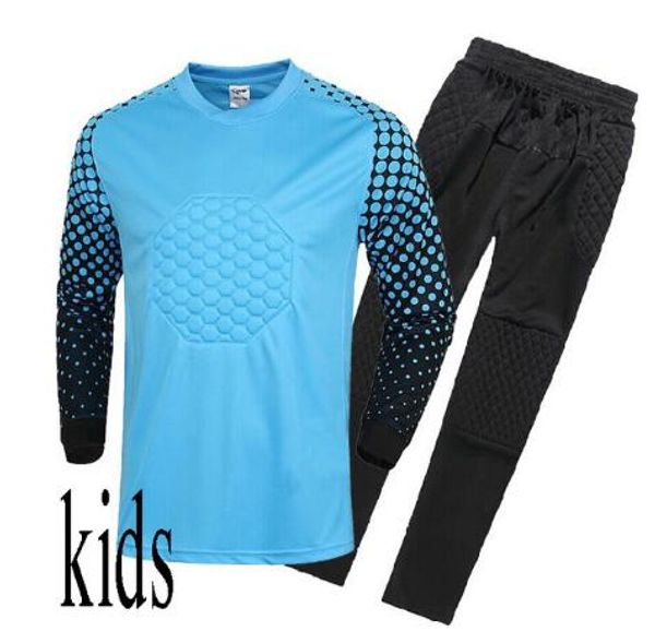 kids boys soccer goalkeeper jerseys survetement football shirts goalkeeper child yonth training jersey clothing pants suit, Black;blue
kids boys soccer goalkeeper jerseys survetement football shirts goalkeeper child yonth training jersey clothing pants suit, Black;blue