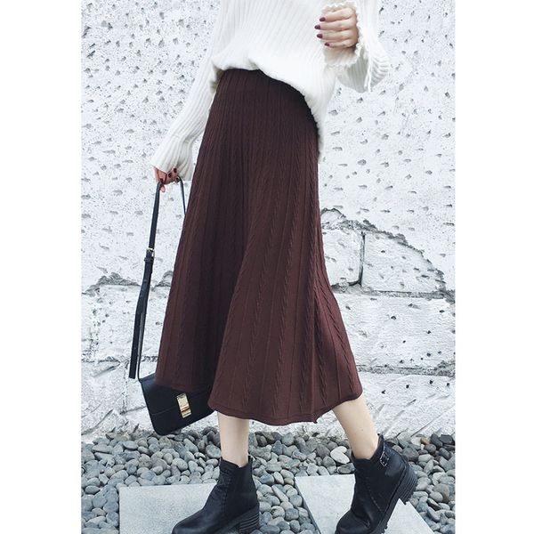 aifeiyiyi autumn winter slim high waist a-line skirt thicken women skirts fashion knitted skirt casual ribbed mid-long, Black
aifeiyiyi autumn winter slim high waist a-line skirt thicken women skirts fashion knitted skirt casual ribbed mid-long, Black
