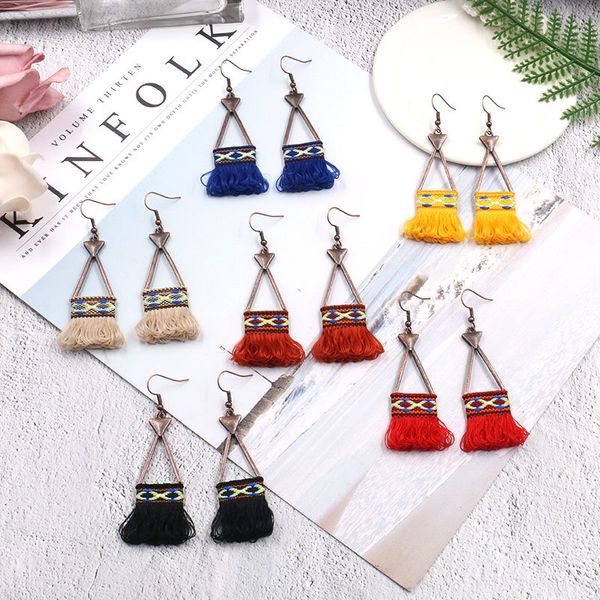 fashion embroidery earrings for 2020 summer alloy triangle long earrings women tassel cute yh103, Silver
fashion embroidery earrings for 2020 summer alloy triangle long earrings women tassel cute yh103, Silver