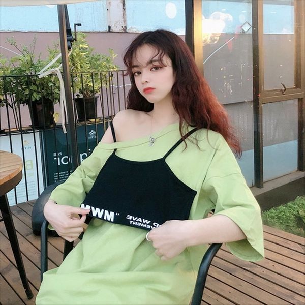 avocado green t-shirt green elegant fake two-piece suit shoulder-exposed small light style women's chic t-shirt dress dress, White
avocado green t-shirt green elegant fake two-piece suit shoulder-exposed small light style women's chic t-shirt dress dress, White