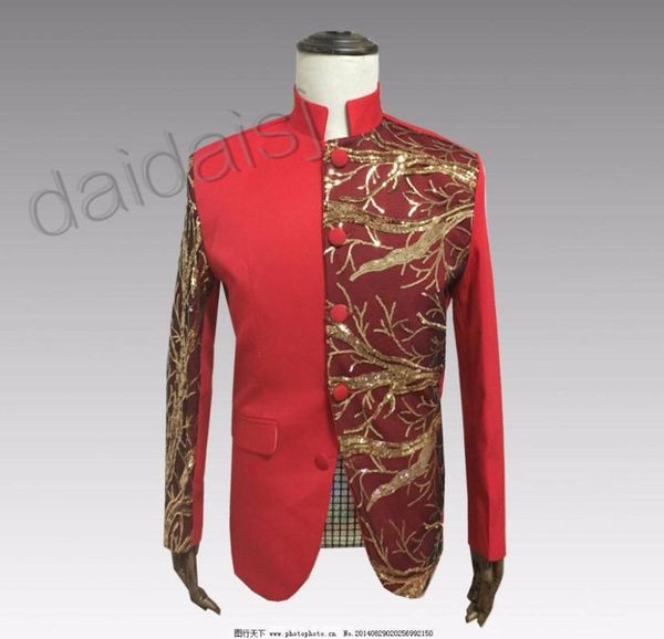 xs-6xl 2018 new men's clothing fashion bigbang studio sequins suit the host plus size chinese tunic suit stage chorus costumes, White;black
xs-6xl 2018 new men's clothing fashion bigbang studio sequins suit the host plus size chinese tunic suit stage chorus costumes, White;black