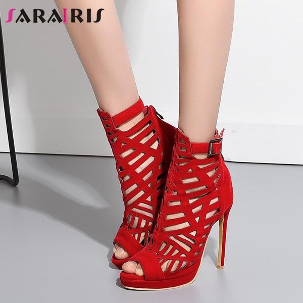 sarairis peep toe buckle zipepr high heels sandals women solid hollow out sandals ladies party prom shoes, Black
sarairis peep toe buckle zipepr high heels sandals women solid hollow out sandals ladies party prom shoes, Black
