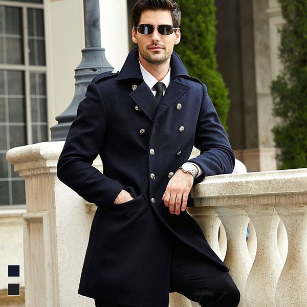 new mens long wool pea coat winter designer fashion plus size business casual wool coat men outwear casaco masculino bf1809, Black
new mens long wool pea coat winter designer fashion plus size business casual wool coat men outwear casaco masculino bf1809, Black