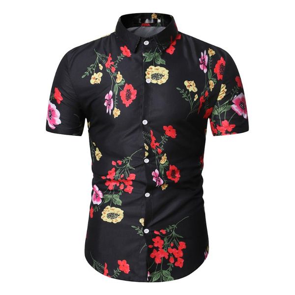 blouse men fashion flower print short sleeve slim shirts male korean style casual wild shirt summer new 2020, White;black
blouse men fashion flower print short sleeve slim shirts male korean style casual wild shirt summer new 2020, White;black