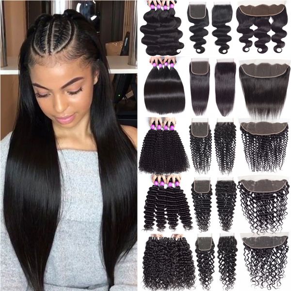9a malaysian virgin hair bundles with lace closure body deep loose human hair bundles with 13x4 lace frontal human hair extensions, Black 
9a malaysian virgin hair bundles with lace closure body deep loose human hair bundles with 13x4 lace frontal human hair extensions, Black