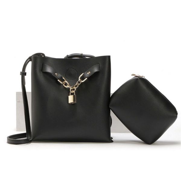 women girls leather bucket handbag shoulder bag tote purse satchel crossbody