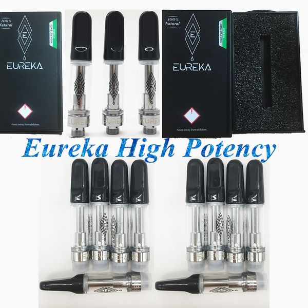 

Eureka Clear High Potency Vape Cartridges 0.8ml 1.0ml Thick Oil Carts Ceramic Coils Empty Glass Tank Intake 2.0mm 510 Thick Oil Atomizer