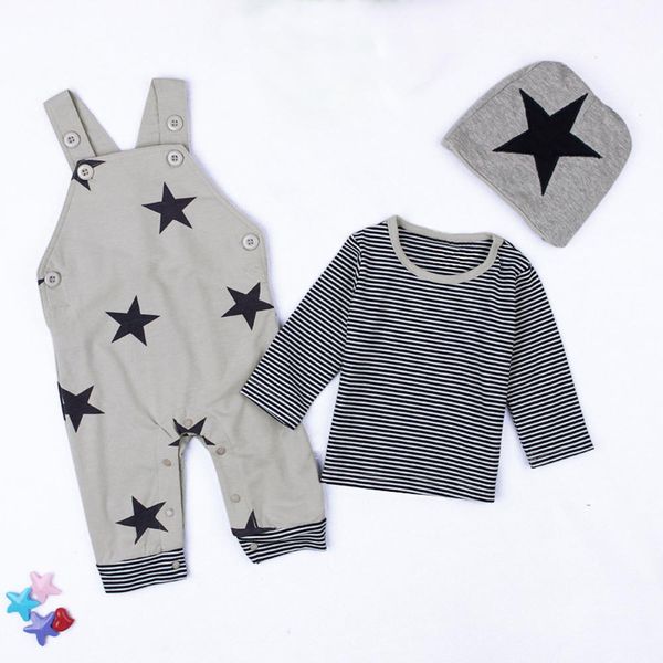 3pcs set newborn baby sets stripe t-shirt bib pants overall hat outfits set toddler boy clothes cotton christmas outfit new, White
3pcs set newborn baby sets stripe t-shirt bib pants overall hat outfits set toddler boy clothes cotton christmas outfit new, White