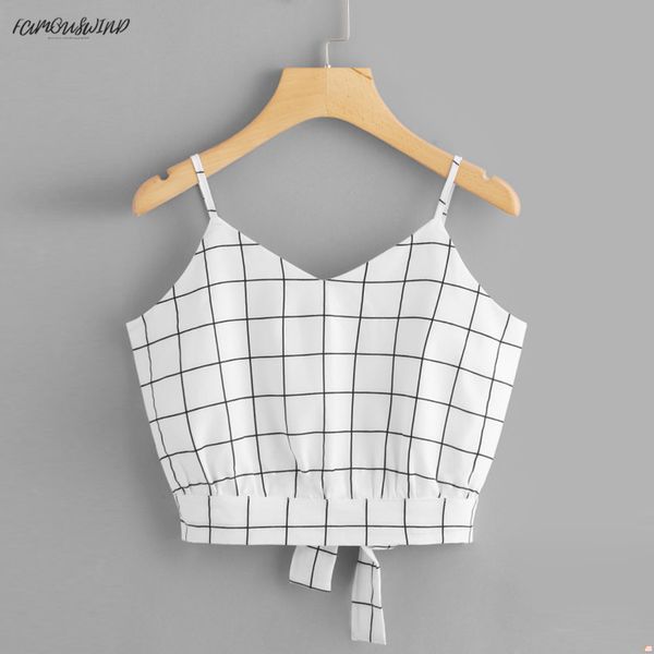 vest womens womens self plaid tie casual back v neck plaid crop cami camisole blusa summer female t-shirt white tank 0120
vest womens womens self plaid tie casual back v neck plaid crop cami camisole blusa summer female t-shirt white tank 0120