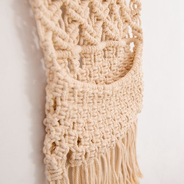 macrame wall hanging magazine holder bohemia chic living room wall-mounted organizer for mail postcard flowers other home decor
macrame wall hanging magazine holder bohemia chic living room wall-mounted organizer for mail postcard flowers other home decor