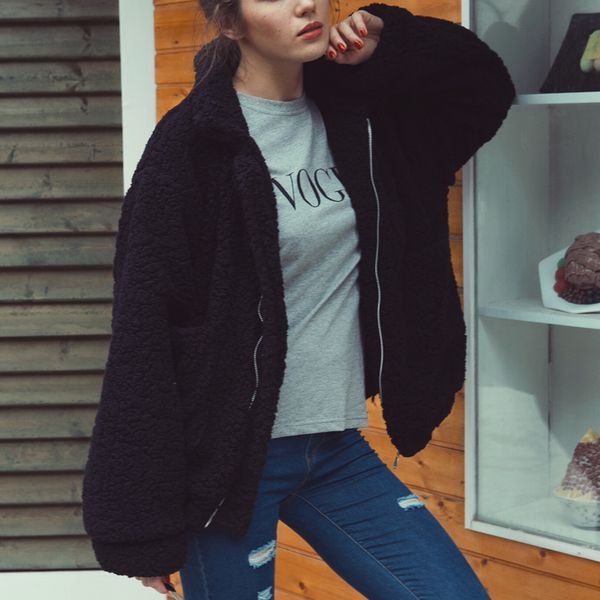 new lamb wool coat women winter thicken warm slim zipper short jacket coat solid color turn-down collar hairy jacket 6q0194, Black
new lamb wool coat women winter thicken warm slim zipper short jacket coat solid color turn-down collar hairy jacket 6q0194, Black