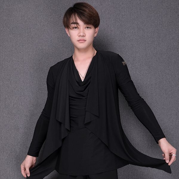 latin dance shirt men long sleeve black/white practice clothing ballroom dance performance tango costume vo362, Black;red
latin dance shirt men long sleeve black/white practice clothing ballroom dance performance tango costume vo362, Black;red