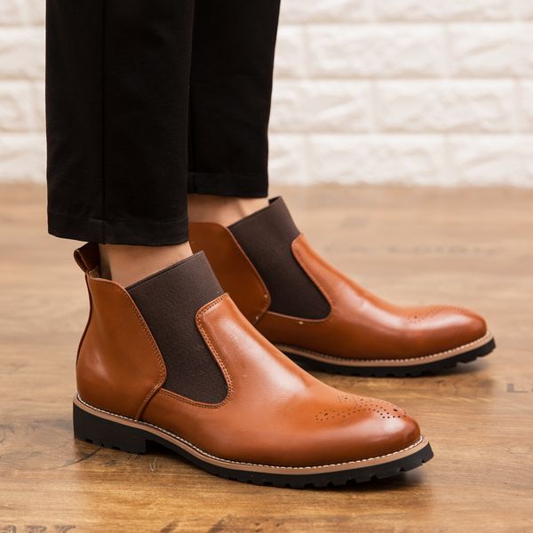 autumn ankle chelsea boots men shoes fashion outdoor leather boots mens footwear comfortable wedding boots leather shoes, Black
autumn ankle chelsea boots men shoes fashion outdoor leather boots mens footwear comfortable wedding boots leather shoes, Black
