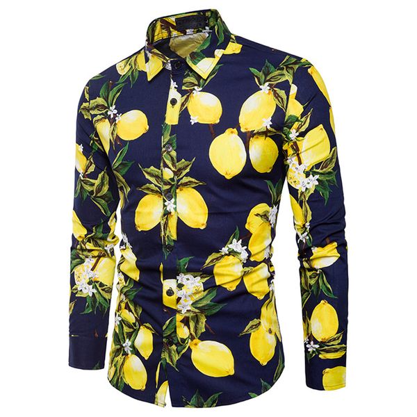 men's shirts fashion long sleeve casual lemon print pattern male shirt slim style shirt social masculina fitness clothing, White;black
men's shirts fashion long sleeve casual lemon print pattern male shirt slim style shirt social masculina fitness clothing, White;black