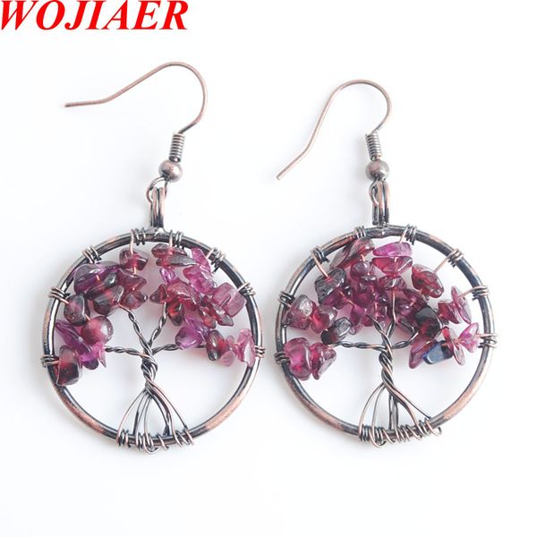 wojiaer new dangle earrings for women tree of life ear drop natural garnet chip stone bead jewelry dr8009, Silver
wojiaer new dangle earrings for women tree of life ear drop natural garnet chip stone bead jewelry dr8009, Silver