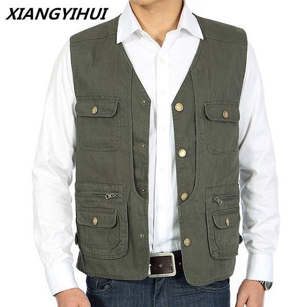 autumn and winter vest quinquagenarian 100% cotton cloth outdoor casual multi-pocket bag fishing vest waistcoat male, Black;white
autumn and winter vest quinquagenarian 100% cotton cloth outdoor casual multi-pocket bag fishing vest waistcoat male, Black;white