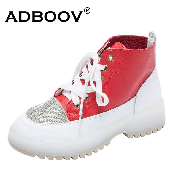 adboov new rhinestone lace up ankle boots women pu leather high shoes casual shoes woman bota feminina, Black
adboov new rhinestone lace up ankle boots women pu leather high shoes casual shoes woman bota feminina, Black