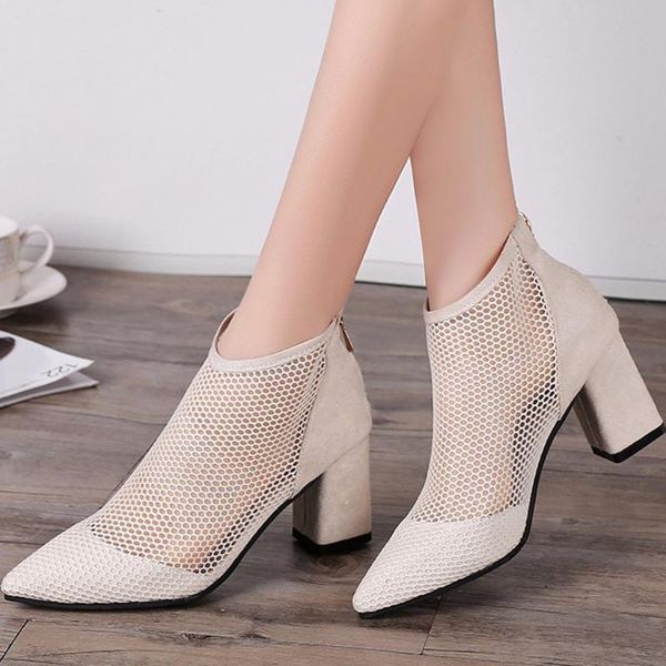 elegant women's mesh ankle boots autumn pointed casual boot breathable sweet lady stylish high heel shoes lace hollow botas, Black
elegant women's mesh ankle boots autumn pointed casual boot breathable sweet lady stylish high heel shoes lace hollow botas, Black