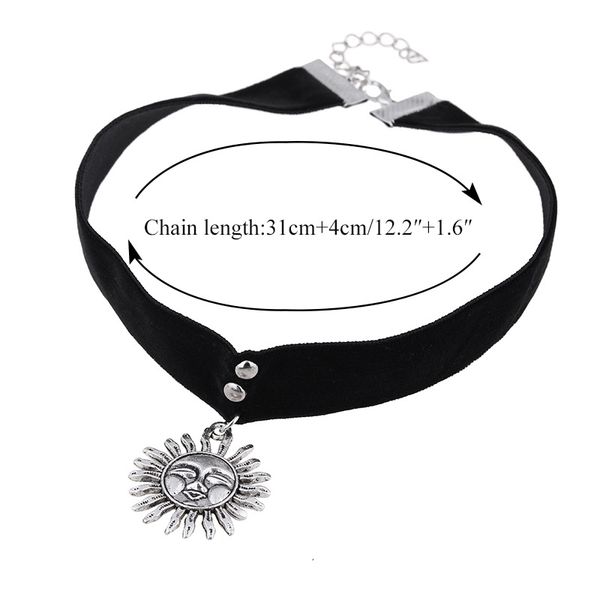 The killer is not too cold The same vintage alloy solar collar black flannel Collar Necklace sweater chain
The killer is not too cold The same vintage alloy solar collar black flannel Collar Necklace sweater chain