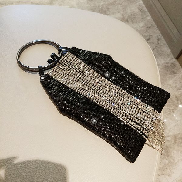 personality square black diamond clutch evening bag metal wristlet party bag ladies handbag silver tassel rhinestone purse
personality square black diamond clutch evening bag metal wristlet party bag ladies handbag silver tassel rhinestone purse