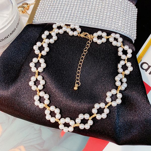 personality sweet girl accessories fashion beautiful imitation pearl beaded flower necklace temperament korean female jewelry, Golden;silver
personality sweet girl accessories fashion beautiful imitation pearl beaded flower necklace temperament korean female jewelry, Golden;silver