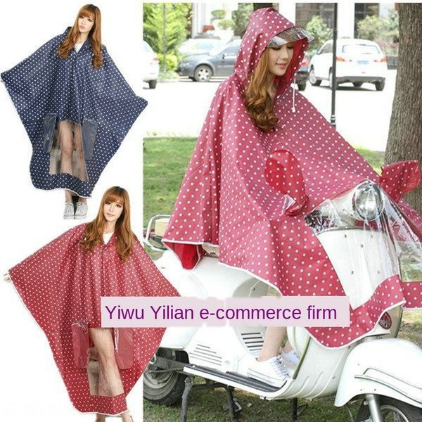 eva cycling polka dot cute personality electric bicycle bicycle electric car poncho with reflector raincoat, Red;brown
eva cycling polka dot cute personality electric bicycle bicycle electric car poncho with reflector raincoat, Red;brown