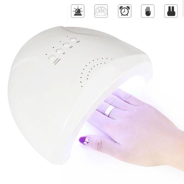 48w smart 30 led uv nail lamp gel polish dryer fast curing timed manicure light eyes are not dazzling the opponent is not hurt
48w smart 30 led uv nail lamp gel polish dryer fast curing timed manicure light eyes are not dazzling the opponent is not hurt