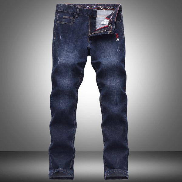 men's jeans 2021 brand fashion business solid thin casual pants slim elastic zipper mens classic straight denim male long trousers, Blue
men's jeans 2021 brand fashion business solid thin casual pants slim elastic zipper mens classic straight denim male long trousers, Blue