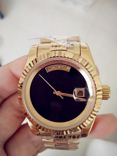 2019 daydate black color men watch mechanical automatic movement mens stainless steel watch wristwatch, Slivery;brown
2019 daydate black color men watch mechanical automatic movement mens stainless steel watch wristwatch, Slivery;brown