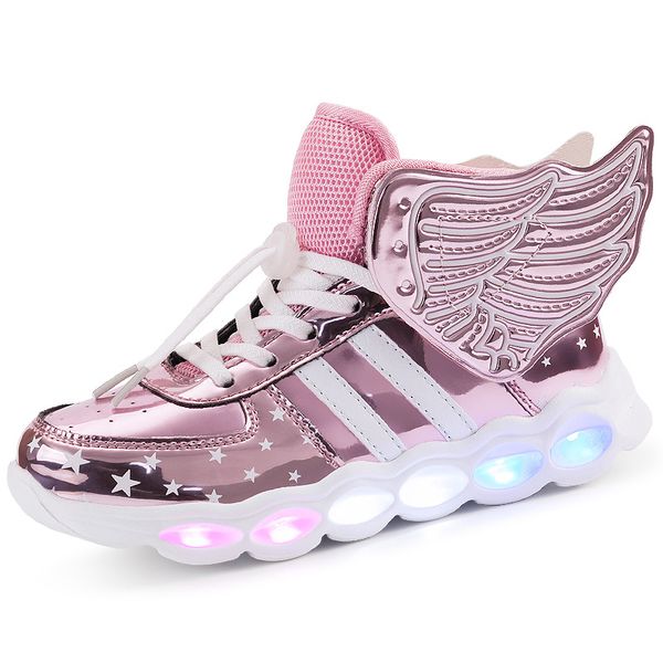 2020 double-winged children's light shoes usb luminous led lights kids sneakers big child footwear boys and girls sports shoes, Black
2020 double-winged children's light shoes usb luminous led lights kids sneakers big child footwear boys and girls sports shoes, Black