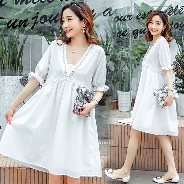 maternity dresses 1815# clothes summer short sleeve easy matching loose a line dress for pregnant women pregnancy, White
maternity dresses 1815# clothes summer short sleeve easy matching loose a line dress for pregnant women pregnancy, White