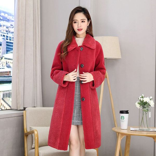 women 2019 winter real fur coat natural sheep shearing fur long jacket female thick warm genuine wool overcoat abrigo z53, Black
women 2019 winter real fur coat natural sheep shearing fur long jacket female thick warm genuine wool overcoat abrigo z53, Black