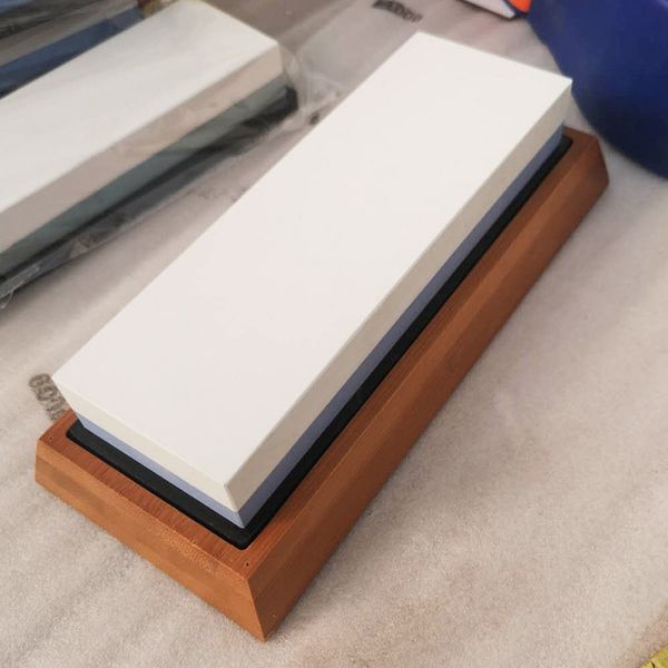 professional kitchen stone double sides white corundum whetstone grindstone sharpening tool bamboo base
professional kitchen stone double sides white corundum whetstone grindstone sharpening tool bamboo base